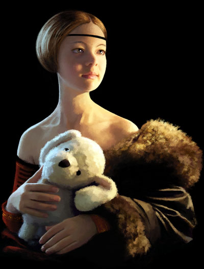 928775_Young_lady_with_a_dog_by_calirezo (400x527, 56Kb)