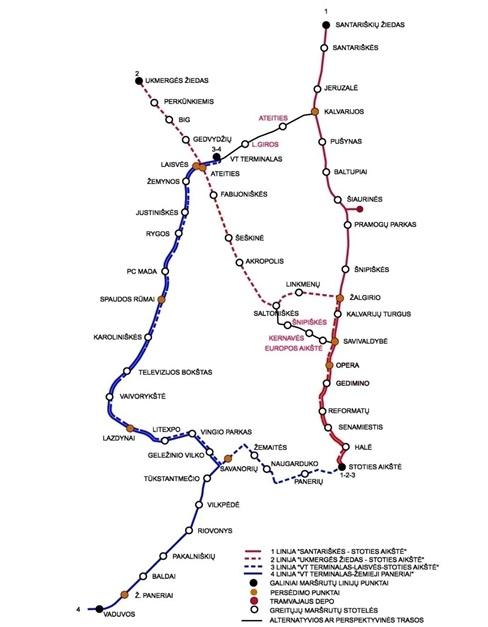Метро вильнюса схема