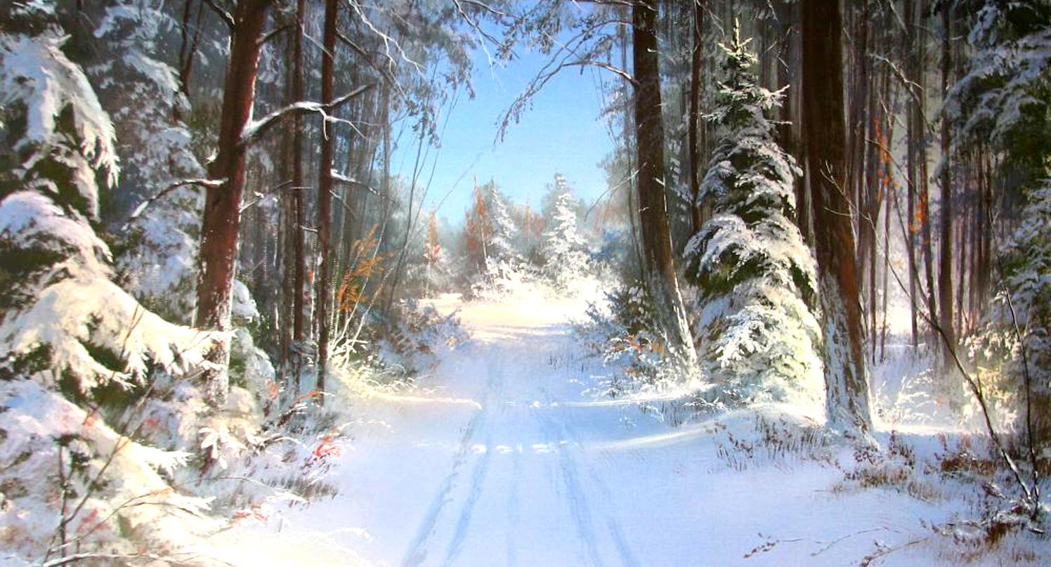 Юшкевич Виктор Николаевич художник картины зима