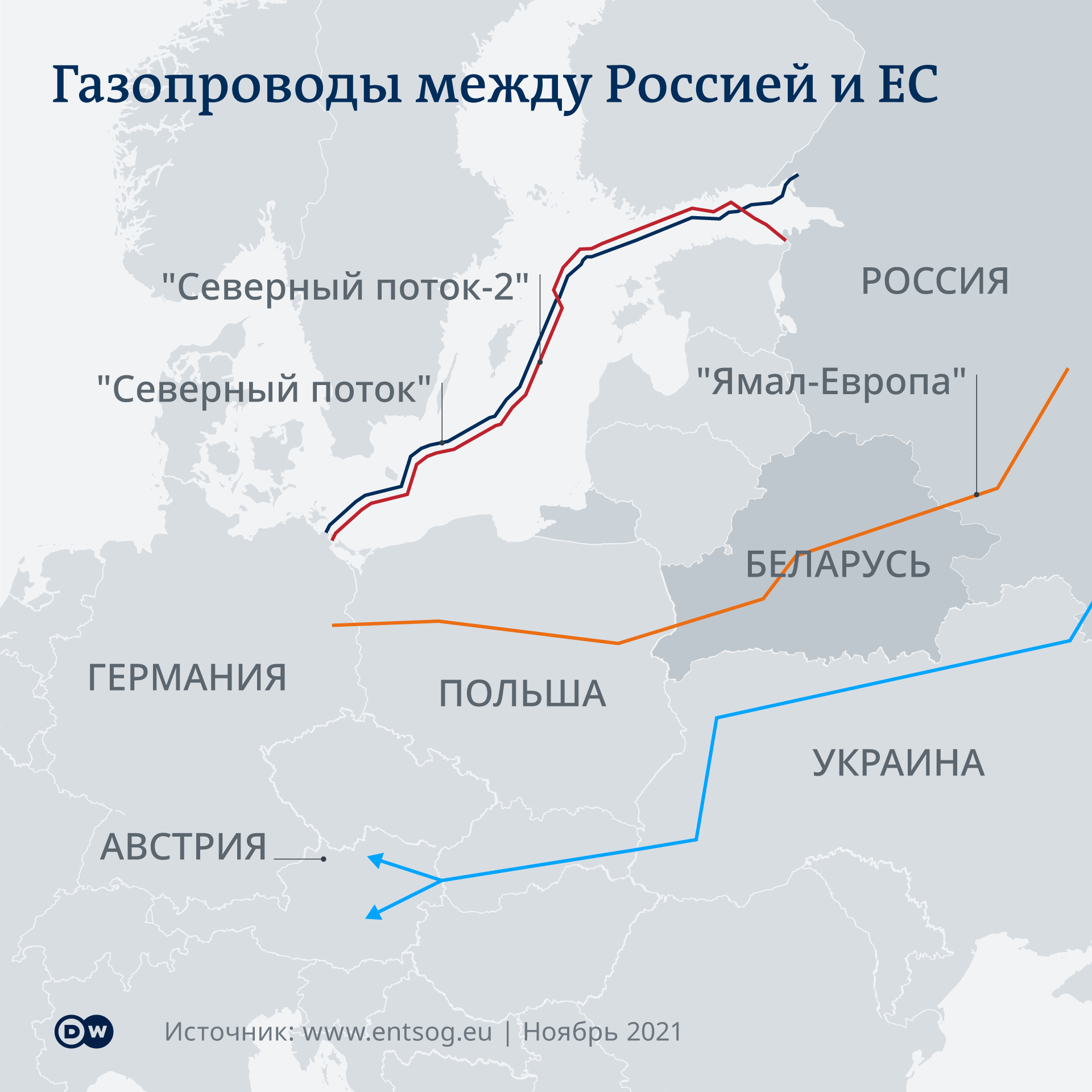 Газопровод ямал европа карта