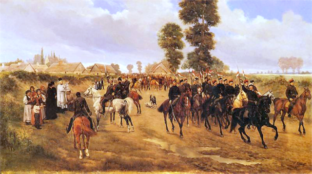 Ян Богумил Розен, "Патруль польских улан во время январского восстания 1863 г.". 1988