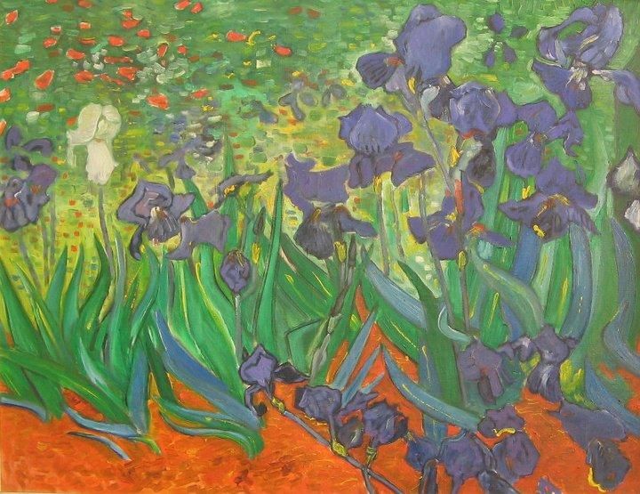 Irises; <b>copy</b>, oil on canvas, 72/93, 1995 (Germany)