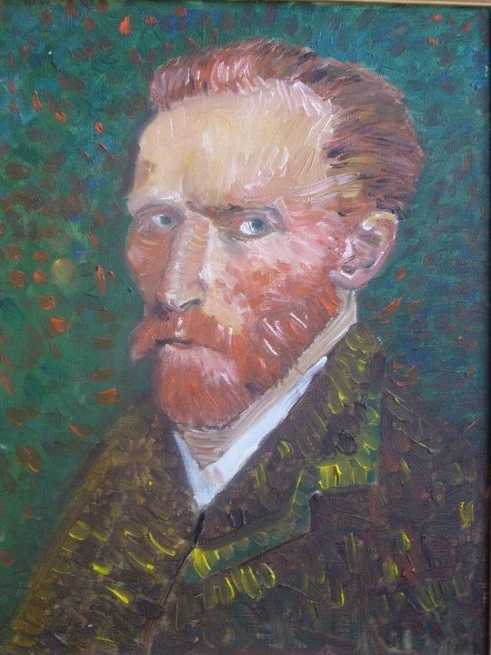 Van Gogh, self-portrait; ,<b>copy</b>, oil on canvas, 1995 (Russia)