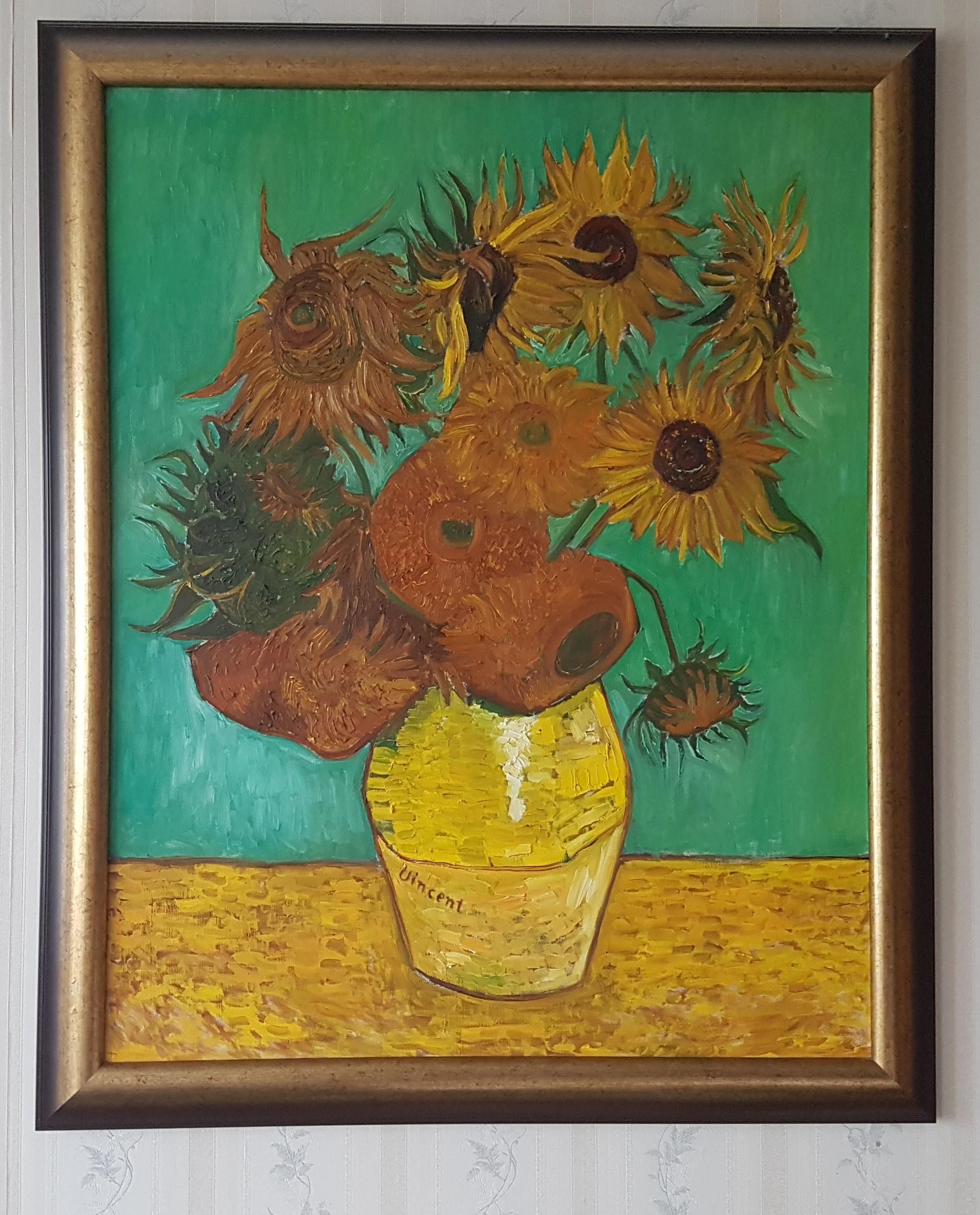 Still Life: Vase with Twelve Sunflowers, copy