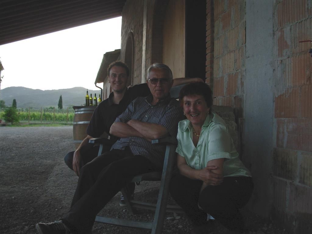Alessandro Martelli with his father Renzo Martelli and his mother Marcella Busdraghi