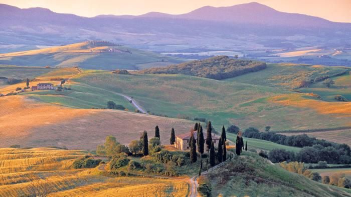 View of the Val d'Orcia Valley