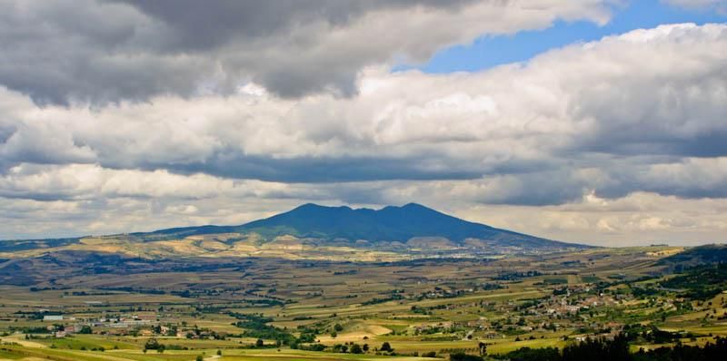 The famous extinct volcano Mount Vulture, its area is comparable to the area of Vesuvius - 27 sq. km