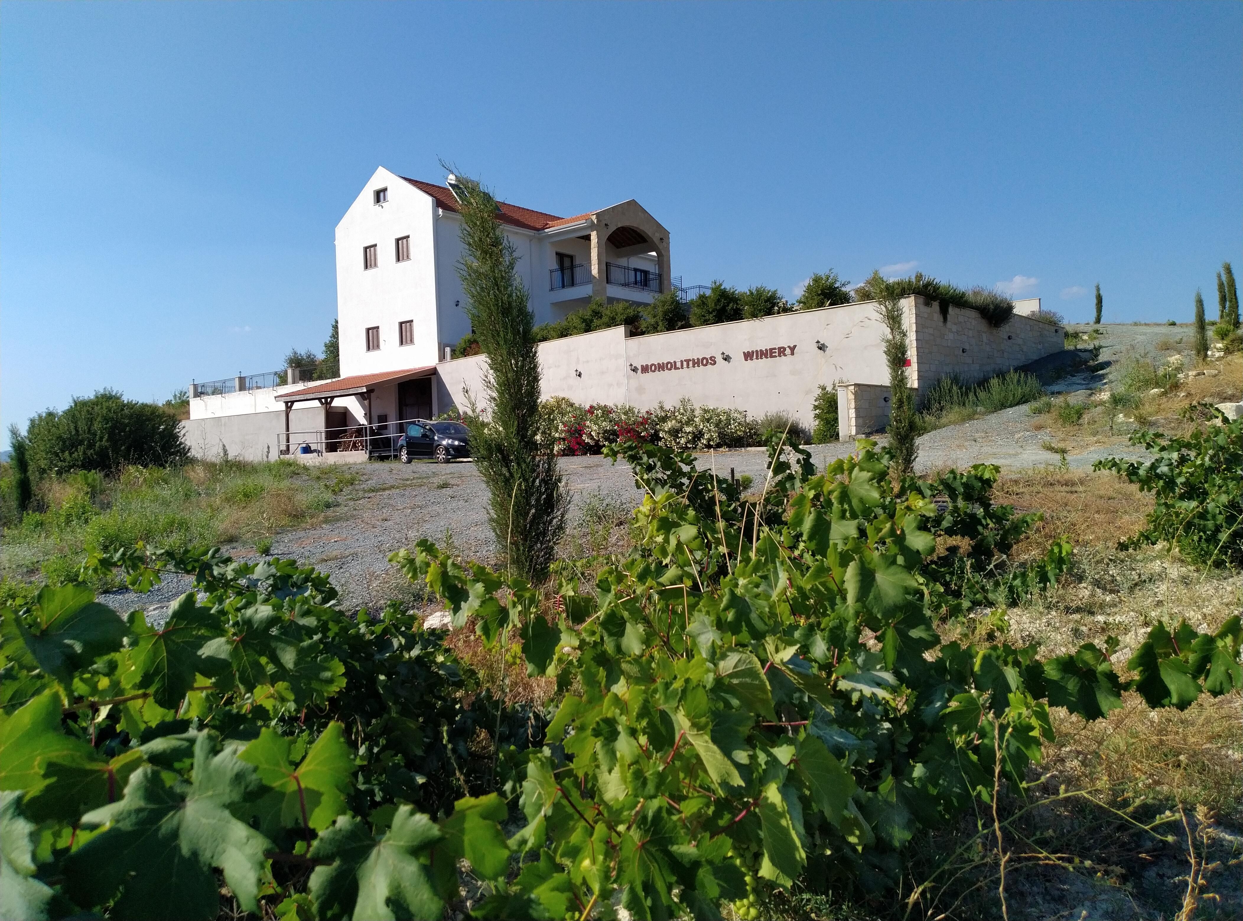 Monolithos winery view
