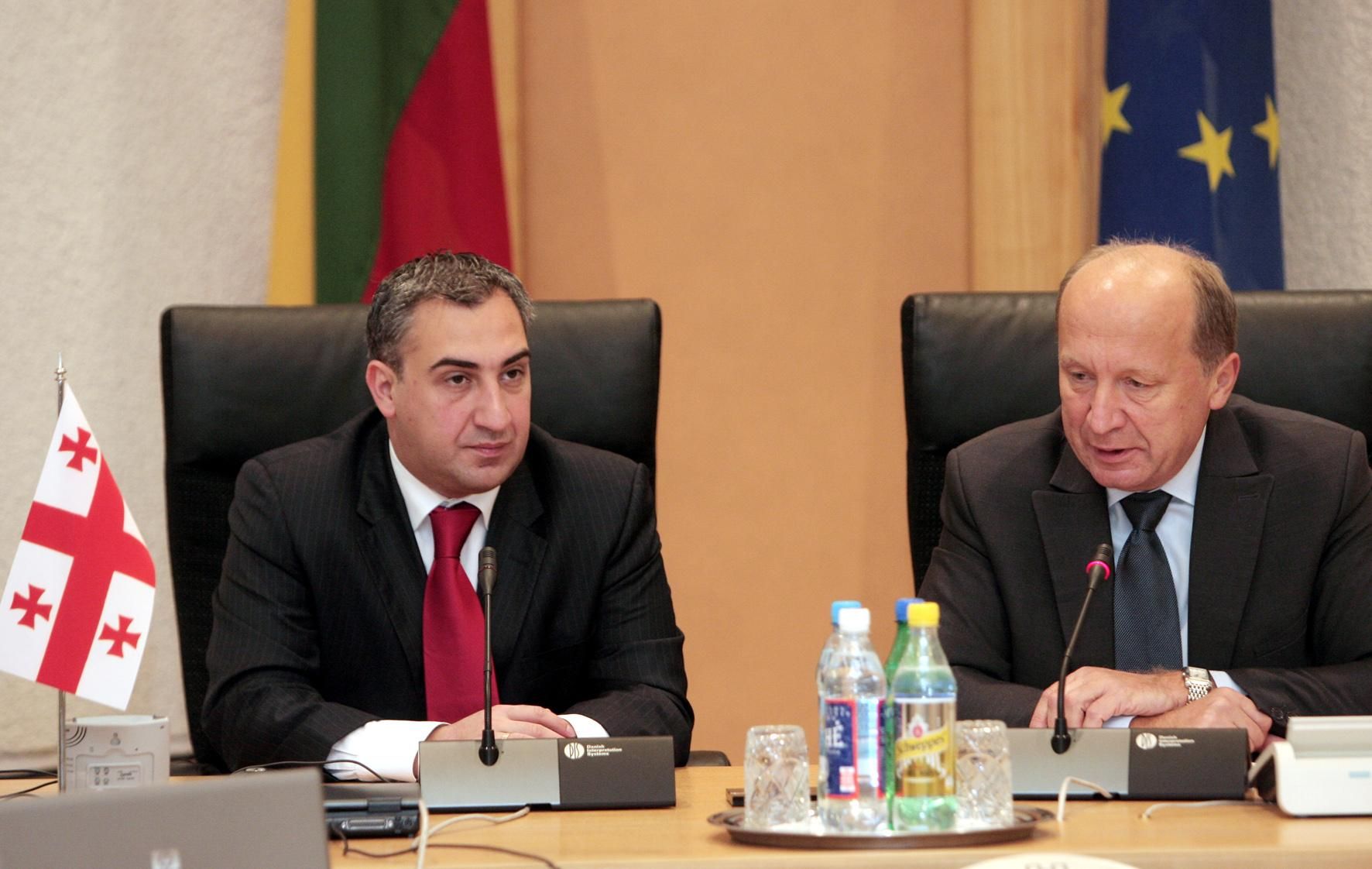 Премьер-министры Грузии и Литвы Н.Гилаури и А.Кубилюс.