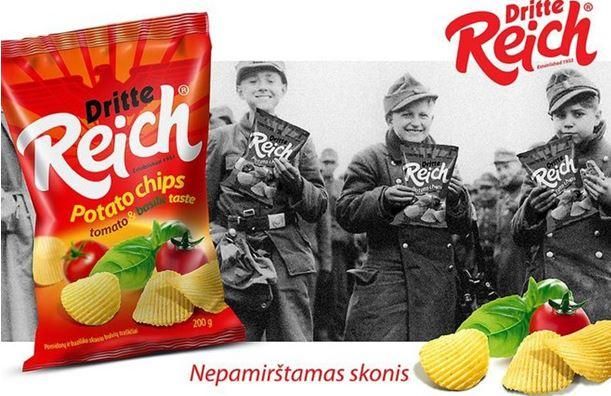 Картофельные чипсы «Dritte Reich» - Третий Рейх. Государство, которое развязало Вторую мировую войну. Фото Витяниса ПЯТРУСЯВИЧЮСА
