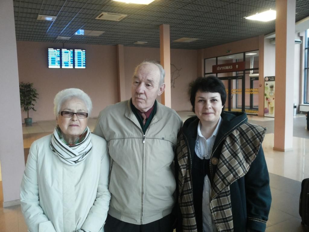 Слева направо: дочь Тамара Ершова, Римантас Грейчюс и внучка Наталия Палочкина