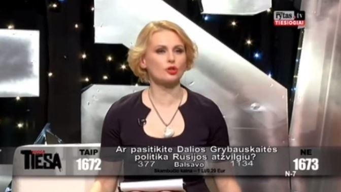 Итоговые кадры передачи зафиксировавшие отношение телезрителей к политике президента Литвы в отношении России