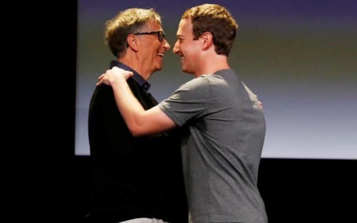 Билл Гейтс и Марк Цукерберг (справа). Фото telegraph.co.uk
