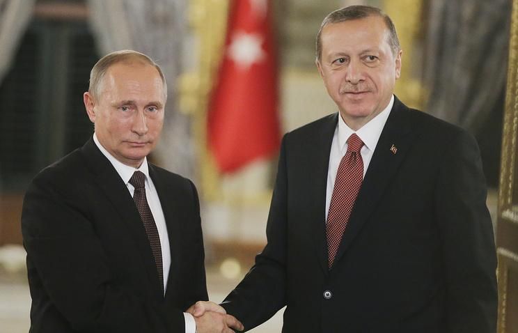 Президент РФ Владимир Путин и президент Турции Реджеп Тайип Эрдоган © Михаил Метцель/ТАСС