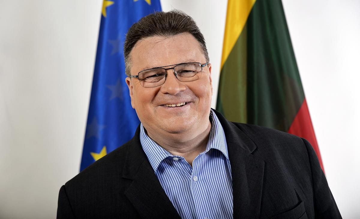Министр иностранныж дел Литвы Линас Линкявичюс. Фото пресс-службы МИДа Литвы
