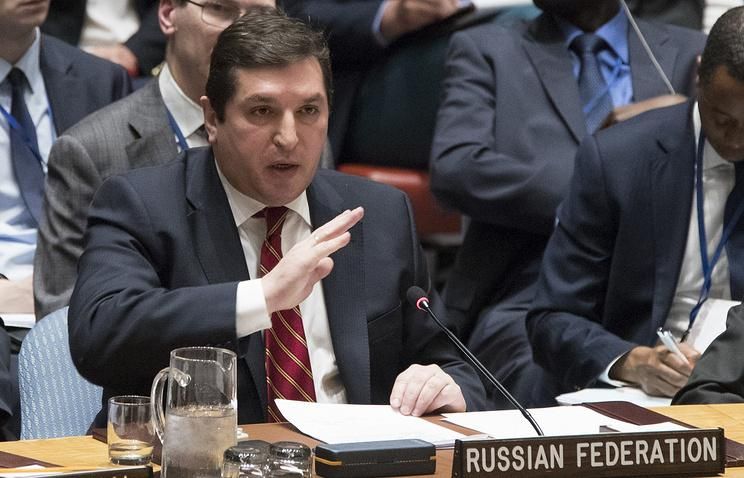 Заместитель постоянного представителя РФ при ООН Владимир Сафронков. © AP Photo/Mary Altaffer