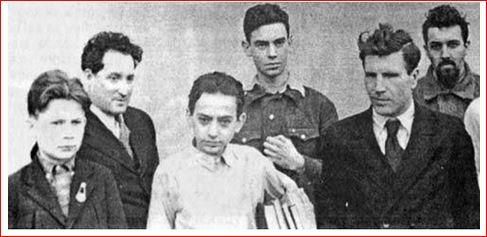 На математической олимпиаде школьников. Слева: С.В. Яблонский, Л.А. Люстерник, В.Г. Болтянский; справа Л.С. Понтрягин