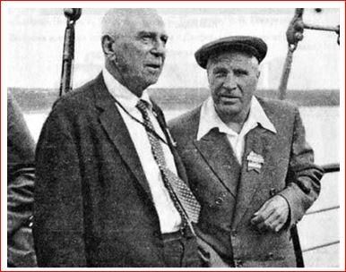 С.А. Лефшец и Л.С. Понтрягин на математическом конгрессе в Эдинбурге. 1958 г.