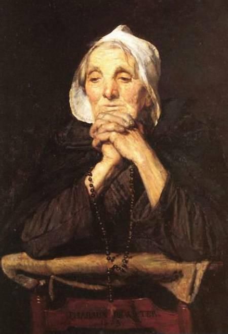 Фараон де Винтер. Старуха молится. 1878