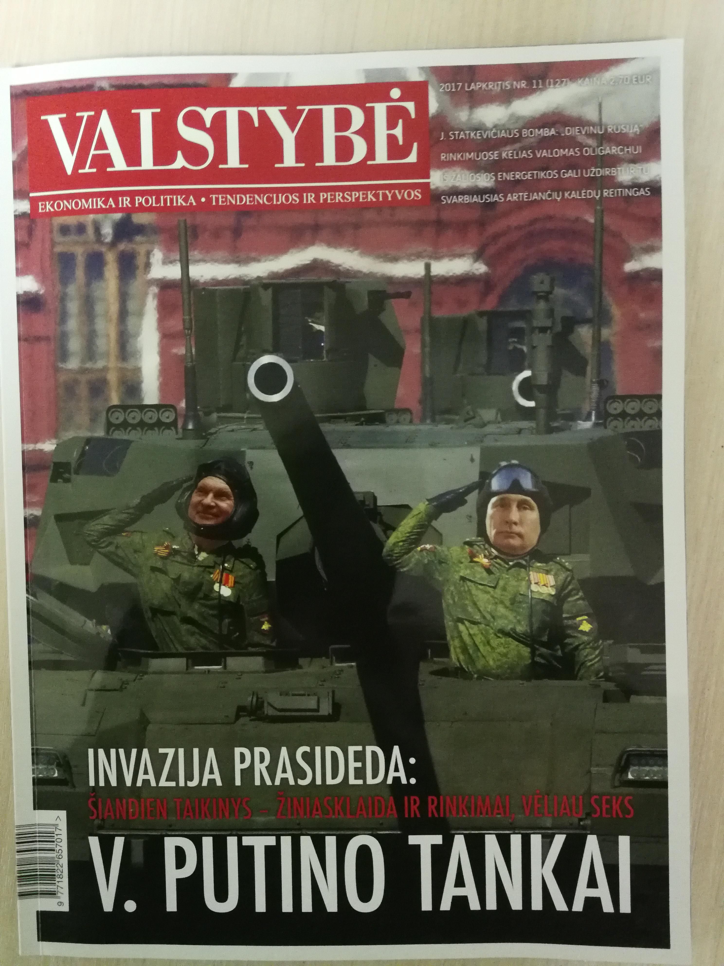 <b>Ровно год назад:</b> Обложка ноябрьского номера журнала "Valstybe", организовавшего "энергетическую" конференцию