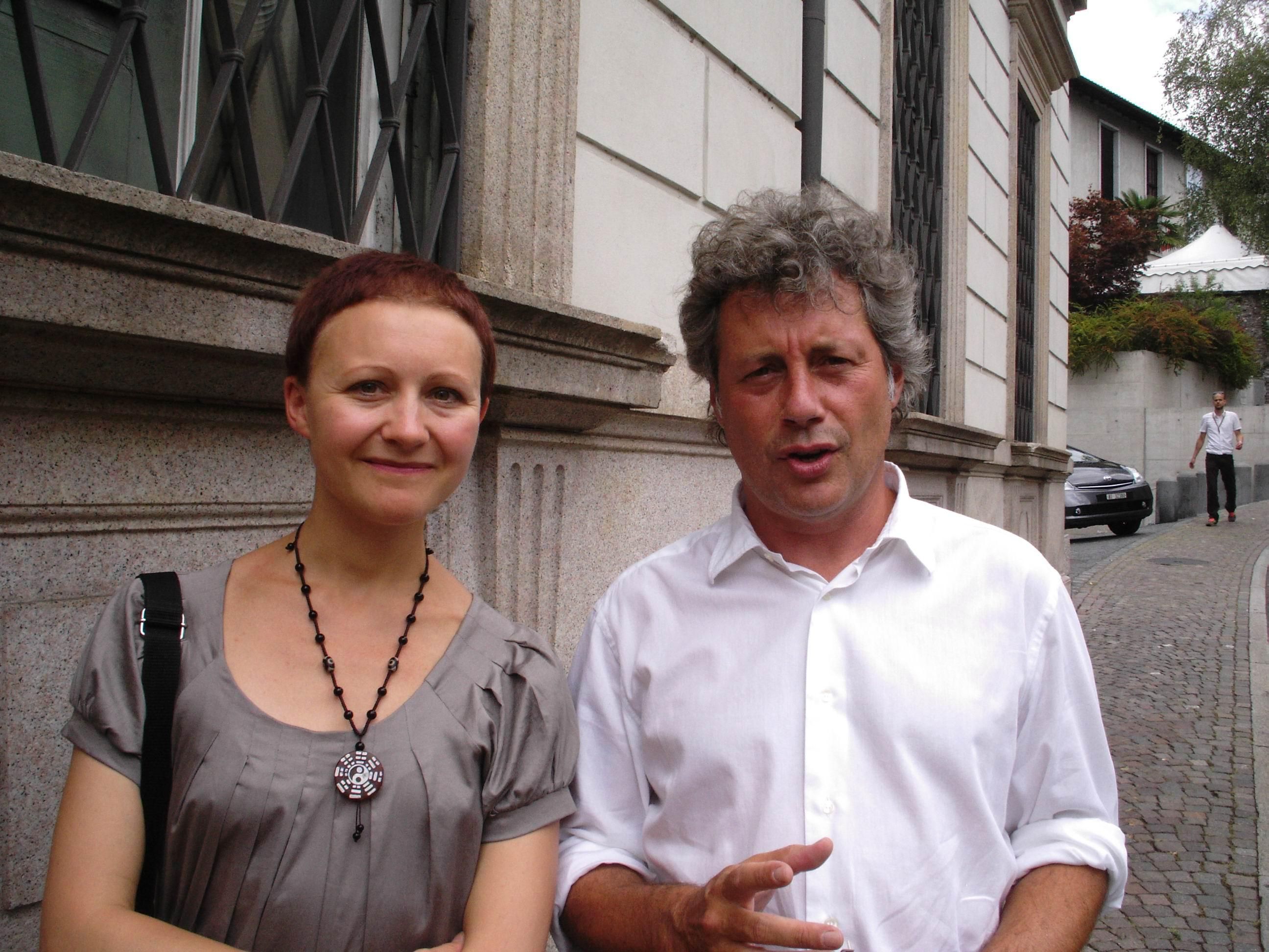 Бируте Мар и писатель Алессандро Бариццо Локарне