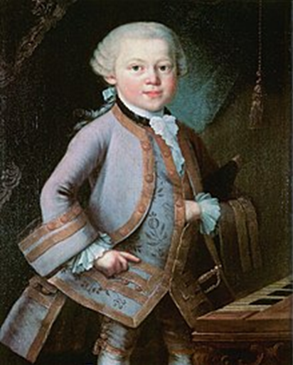 Портрет шестилетнего Вольфганга Амадея Моцарта в костюме, подаренном императрицей. Неизвестный художник, предположительно Пьетро Антонио Лоренцони, 1763 год