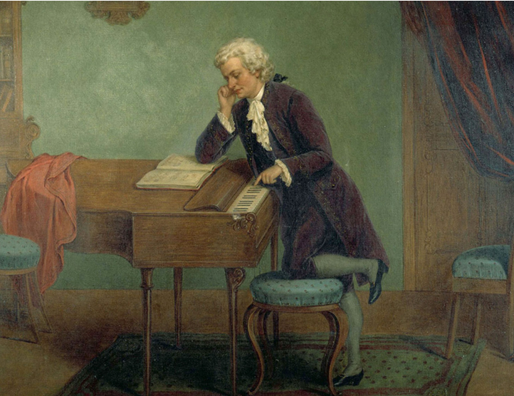 Моцарт сочиняет. Картина Йозефа Бюхе. Около 1880 года