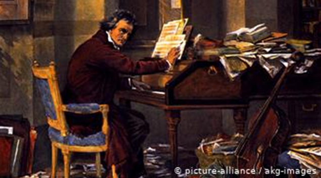 "Бетховен сочиняет": картина Карла Шлёссера появилась уже в конце 19-го века