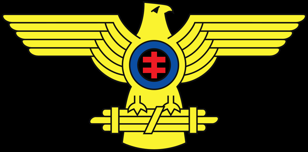 На снимке: логотип фашистской партии "Двойной крест"