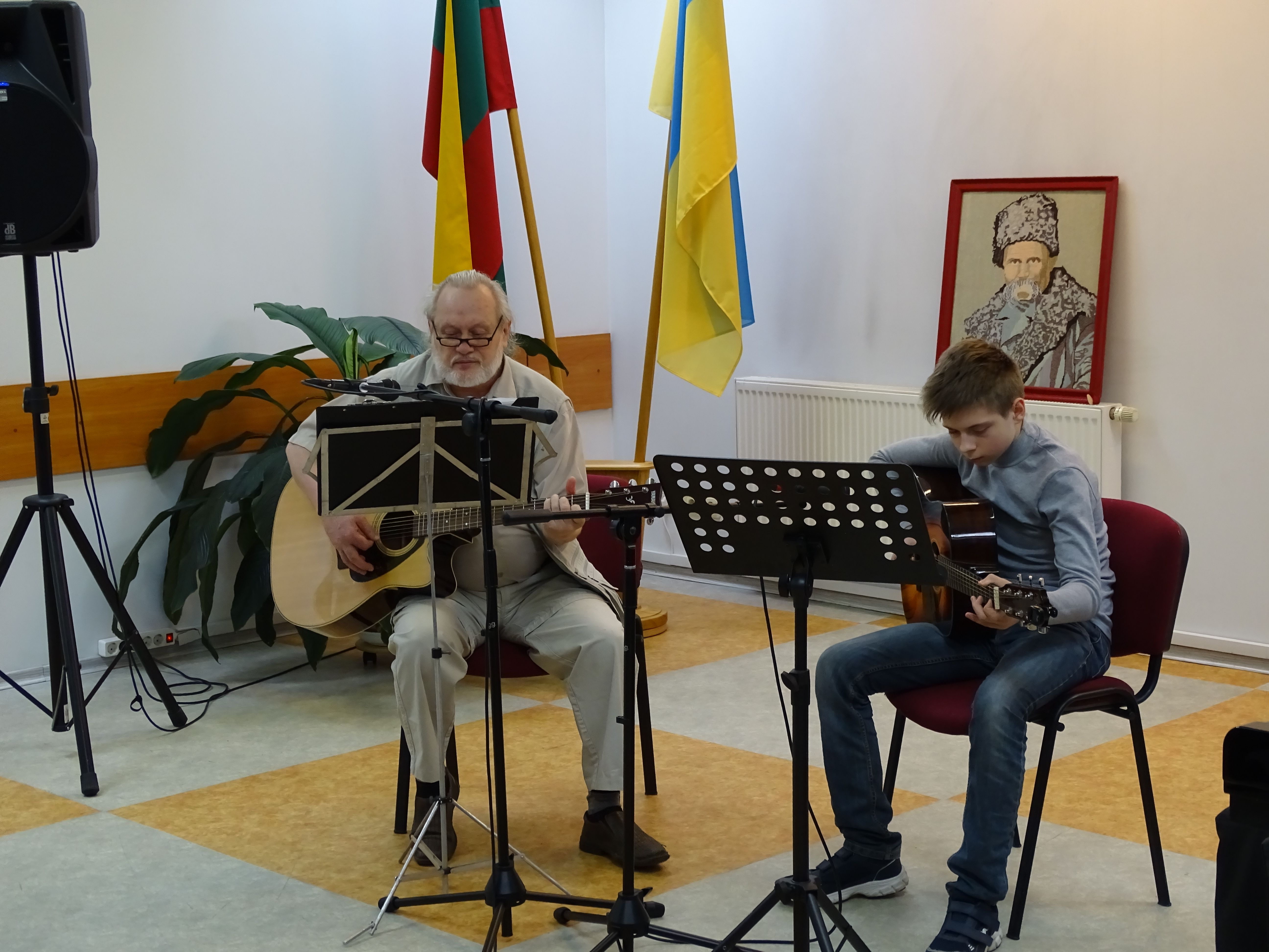 Музыкальное вступление, Пятрас Гринис с учеником