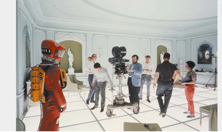 Съемка финальной сцены «Космической Одиссеи». Фото: Stanley Kubrick Productions
