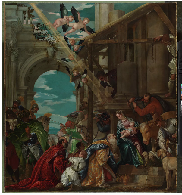 © Фото : The National Gallery, London Паоло Веронезе. Поклонение волхвов. 1573. Фрагмент