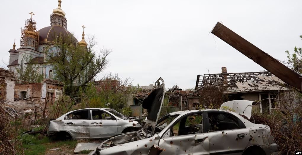 Украинский Мариуполь, разрушенный и оккупированный российскими войсками