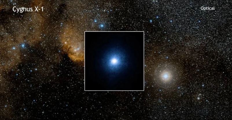 "Лебедь Х-1", первая открытая в космосе чёрная дыра. Фото © Youtube / Chandra X-ray Observatory