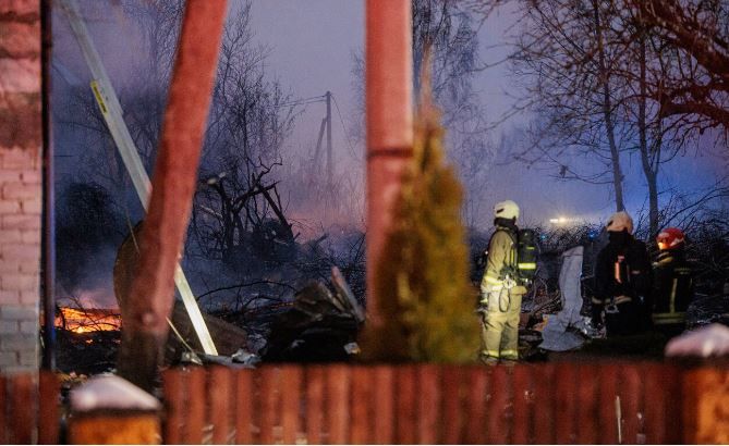 Vilniuje nukrito krovininis lėktuvas / D. Umbraso / LRT nuotr.