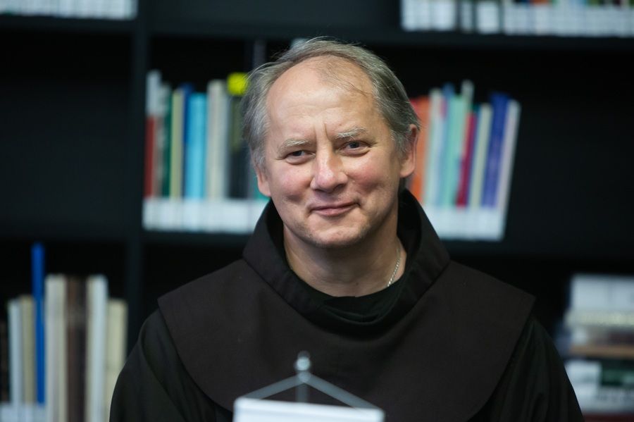 Kunigas Julius Sasnauskas OFM – 2024 metų Laisvės premijos laureatas Vilnius, 2019 m. birželio 10 d. | Fotografė Greta Skaraitienė BNS foto archyvas. GFOT2347