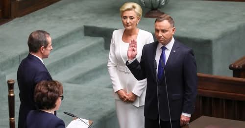 Анджей Дуда во время инаугурации, 2020. Фото: Якуб Шимчук / KPRP / Andrzej Duda / Facebook