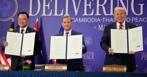 Таиланд и Камбоджа подписали мирное соглашение в присутствии Дональда Трампа / AP