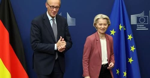 Канцлер ФРГ Фридрих Мерц и глава Еврокомиссии Урсула фон дер Ляйен / Reuters