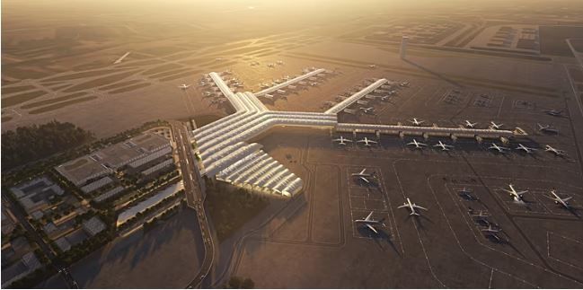 Для строительства утвержден огромный участок площадью 2 585 гектаров. Foster + Partners