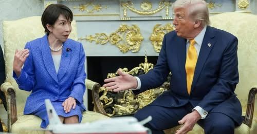 Санаэ Такаити и Дональд Трамп / Reuters