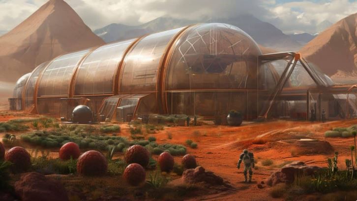 Терраформирование на Марсе, начало процесса в представлении художника / © vecstock via Freepik.com