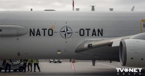 Самолет авиационного комплекса радиообнаружения и наведения НАТО. Фото: Ēriks Kukutis