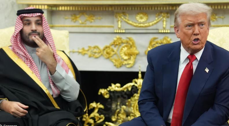 Мухаммед Бин Салман и Дональд Трамп в Белом доме, ноябрь 2025 года (Фото: AP Photo/Evan Vucci)