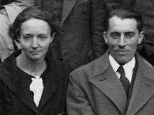 Фредерик и Ирен Жолио-Кюри в 1934 г.