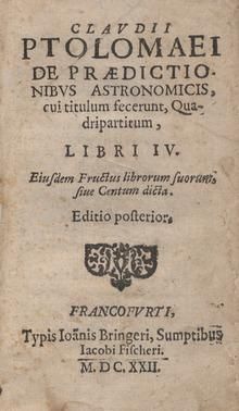Quadripartitum, 1622