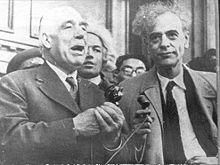 Нильс Бор и его ученик Лев Ландау на празднике "День Архимеда" на физфаке МГУ ( 1961)