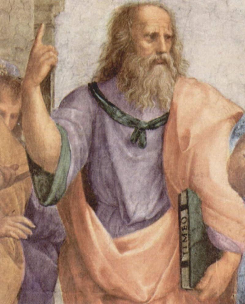 Платон на фреске Рафаэля «Афинская школа».