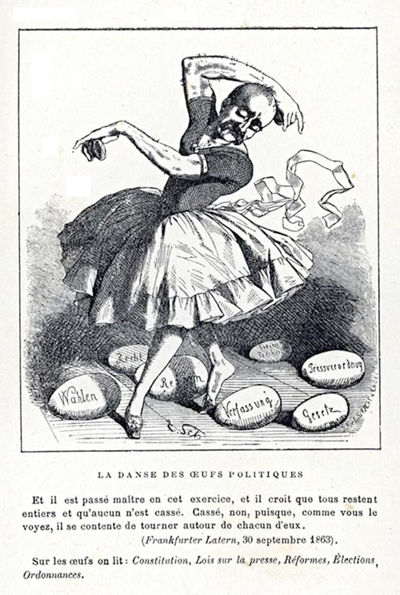 «Политический танец с яйцами», 1863.