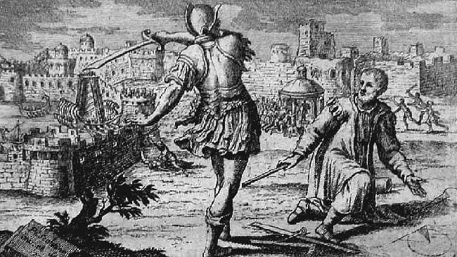 Архимеда убивает римский солдат